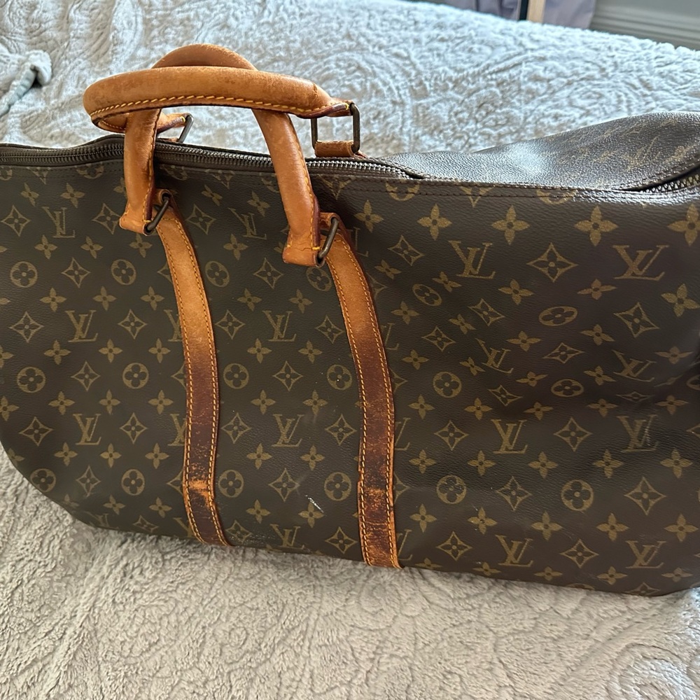 Louis Vuitton Monogram Duffel Bag in Brown and Tan